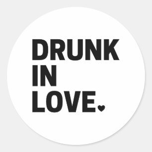 Sticker Rond Ivre d'amour