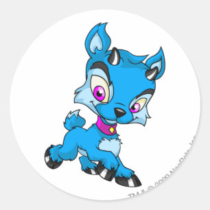 Sticker Rond Ixi bleu