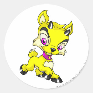 Sticker Rond Ixi jaune