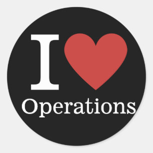 Sticker Rond J'❤️ Love Operations (Pour Les Employés) PERSONNAL