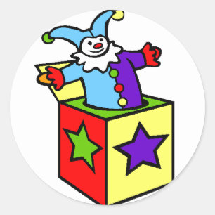 Sticker Rond Jack Dans La Boîte !