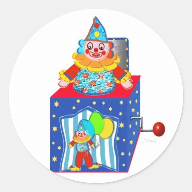 Sticker Rond Jack N the Box (Devant)