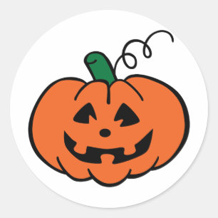 Sticker Rond Jack-o'-lantern