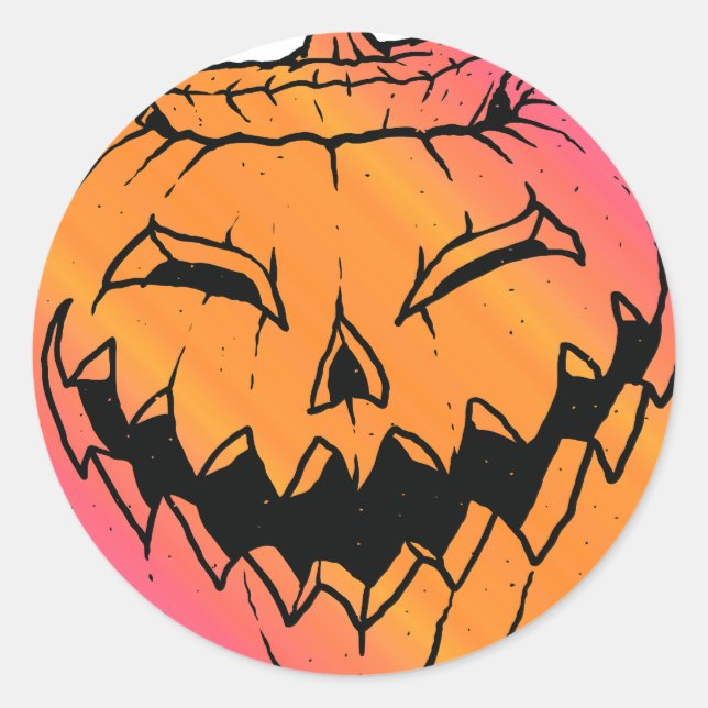 Sticker Rond Jack-o'-lantern (Devant)