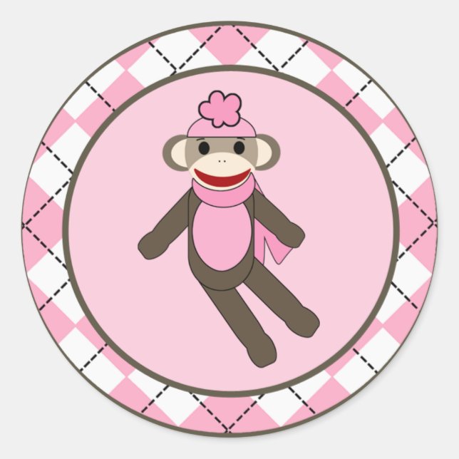 Sticker Rond Jacquard rose de 20 à 1,5 po d'enveloppe (Devant)