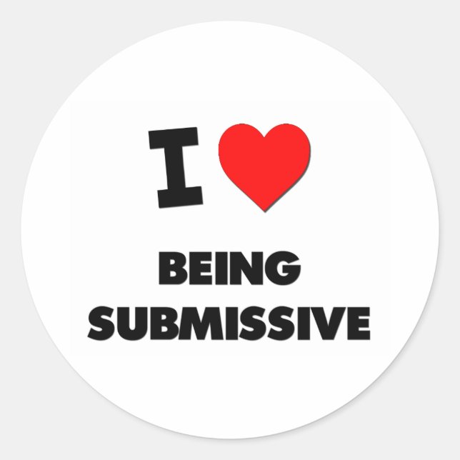 Sticker Rond J'adore être soumis (Devant)