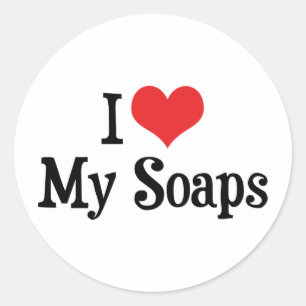 Sticker Rond J'adore Heart My Soaps - Amoureux de Feuilletons