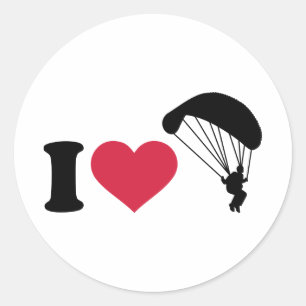 Sticker Rond J'adore la plongée Sky