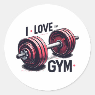 Sticker Rond J'adore la salle de sport