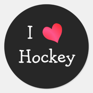Sticker Rond J'adore le hockey