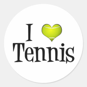 Sticker Rond J'adore le tennis