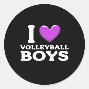 Sticker Rond J'adore le volley-ball