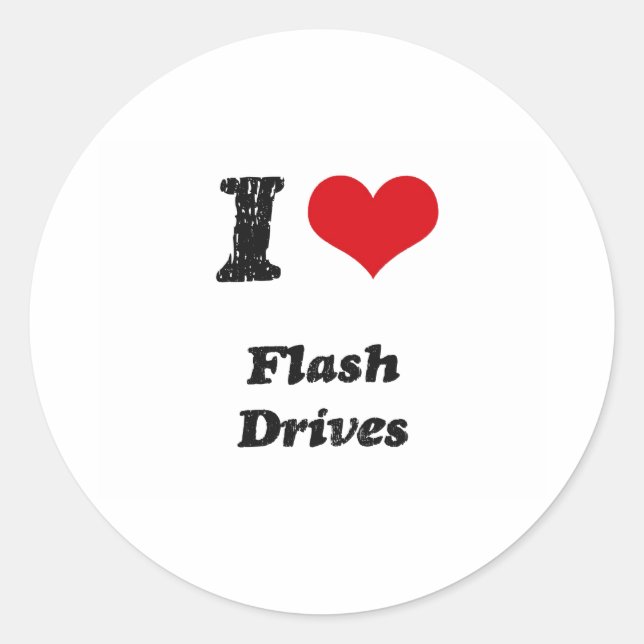 Sticker Rond J'adore les disques FLASH (Devant)