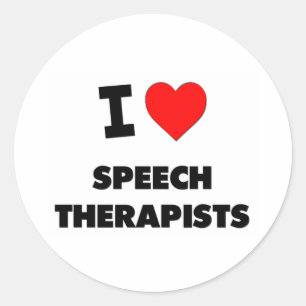 Sticker Rond J'adore les orthophonistes