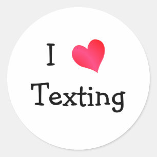 Sticker Rond J'adore les SMS