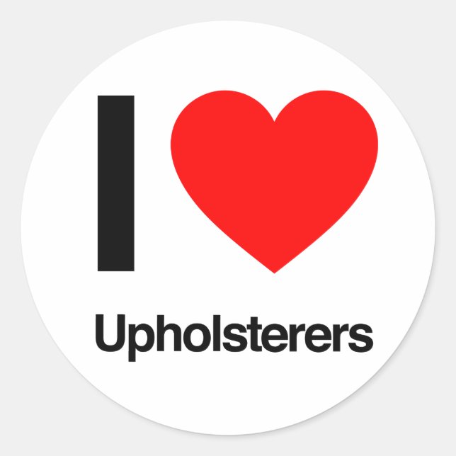 Sticker Rond j'adore les tapisseurs (Devant)