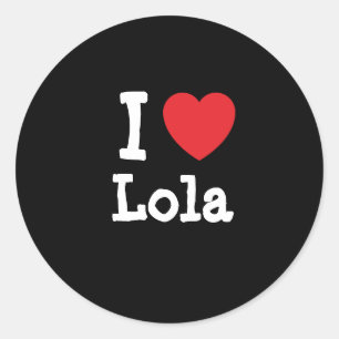 Sticker Rond J'adore Lola heart T-Shirt