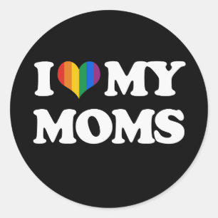 STICKER ROND J'ADORE MES MÈRES -