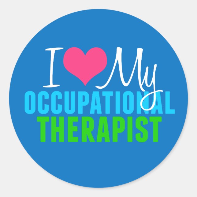 Sticker Rond J'adore mon OT (Devant)