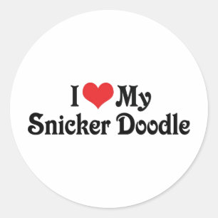 Sticker Rond J'adore mon Snicker Doodle