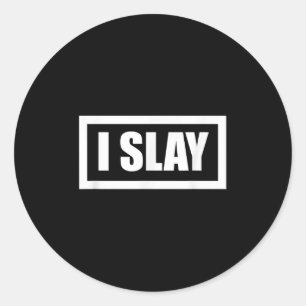 Sticker Rond J'Affecte Des Citations D'Autonomisation Graphique