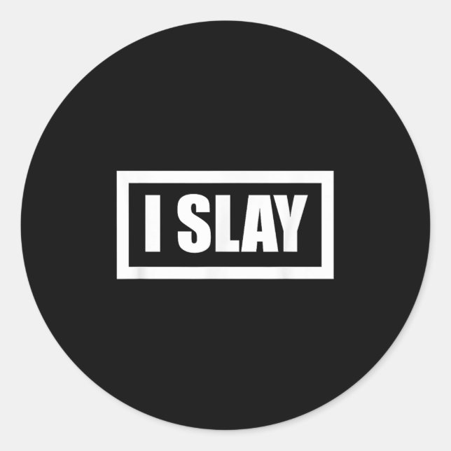 Sticker Rond J'Affecte Des Citations D'Autonomisation Graphique (Devant)