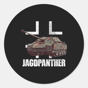 Sticker Rond Jagdpanther Chasse Panther Allemand Détroyer de ré