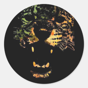 STICKER ROND JAGUAR
