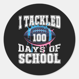 Sticker Rond J'Ai Attaqué 100 Jours Football Garçons Enfants 10