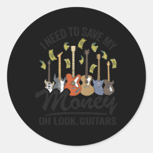 Sticker Rond J'Ai Besoin D'Économiser Mon Argent Oh Regarde Gui