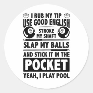 Sticker Rond J'Ai Brouillé Mon Conseil Utiliser Bon Anglais Avo