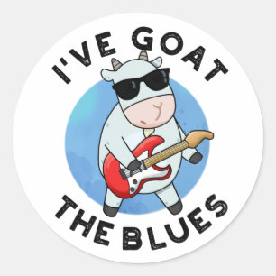 Sticker Rond J'ai chéri Le blues drôle Animal Pun