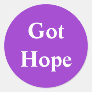Sticker Rond J'Ai De L'Espoir - Violet
