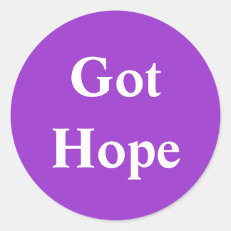 Sticker Rond J'Ai De L'Espoir - Violet