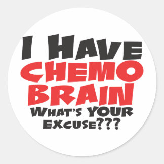 Sticker Rond J'Ai Du Cerveau Chimique