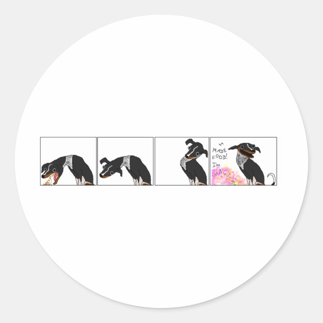 Sticker Rond "J'ai fait de la nourriture" (Devant)