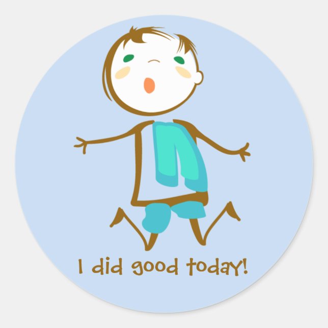 Sticker Rond J'ai fait du bien aujourd'hui (Devant)