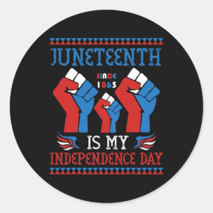 Sticker Rond J'Ai Fête De L'Indépendance Depuis 1865 Red W