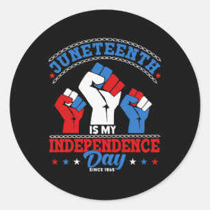 Sticker Rond J'Ai Fête De L'Indépendance Depuis 1865 Red W