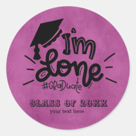 Sticker Rond J'ai fini - Lilac
