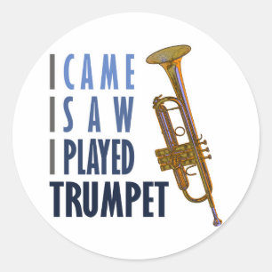 Sticker Rond J'ai joué la trompette