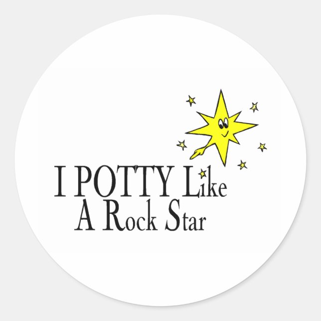 Sticker Rond J'Ai L'Air D'Une Star Rock (Devant)