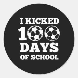 Sticker Rond J'Ai Lancé 100 Jours De Football Scolaire 100E Jou