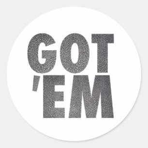 STICKER ROND J'AI LE CIMENT ÉLÉPHANT