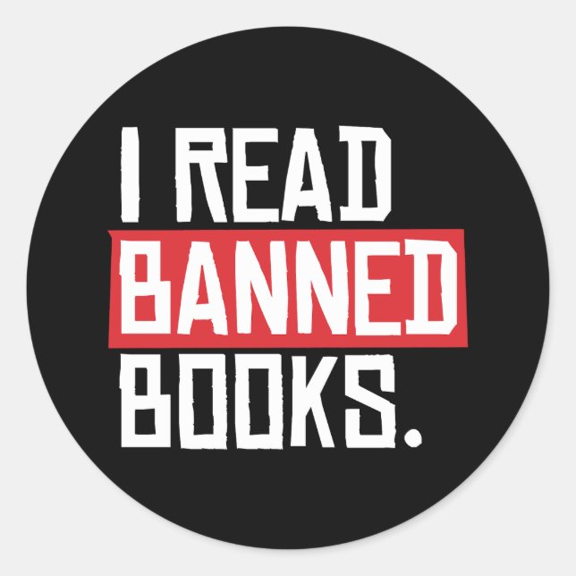 Sticker Rond J'Ai Lu Des Livres Interdits (Devant)