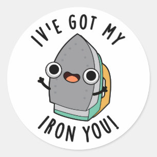 Sticker Rond J'ai mon fer vous drôle de jeu de mots sur les app