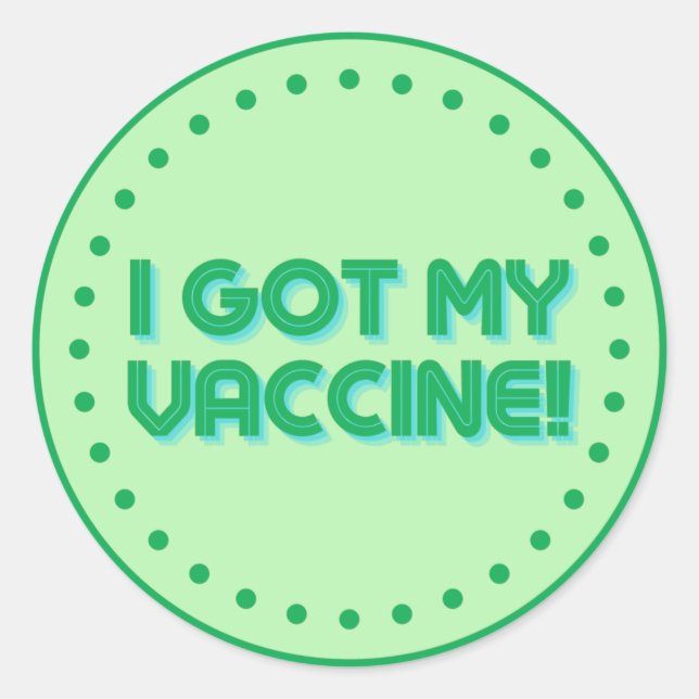 Sticker Rond J'Ai Mon Vaccin ! (Devant)