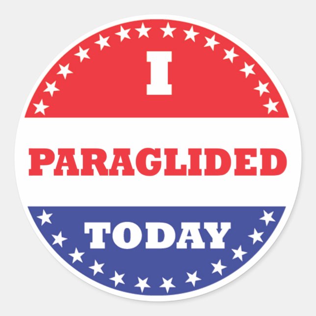 Sticker Rond J'Ai Paraglidé Aujourd'Hui (Devant)