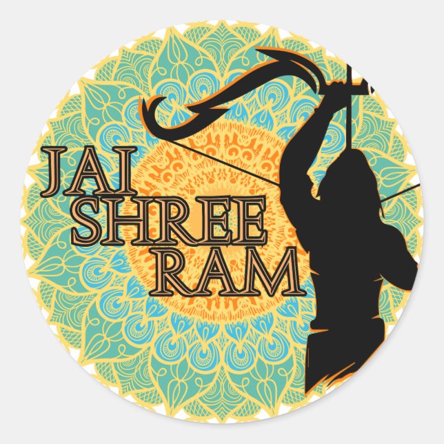 Sticker Rond Jai Shree Ram (Devant)