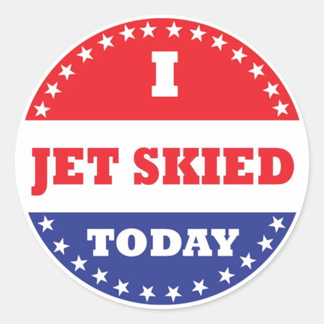 Sticker Rond J'Ai Ski Aujourd'Hui (Devant)